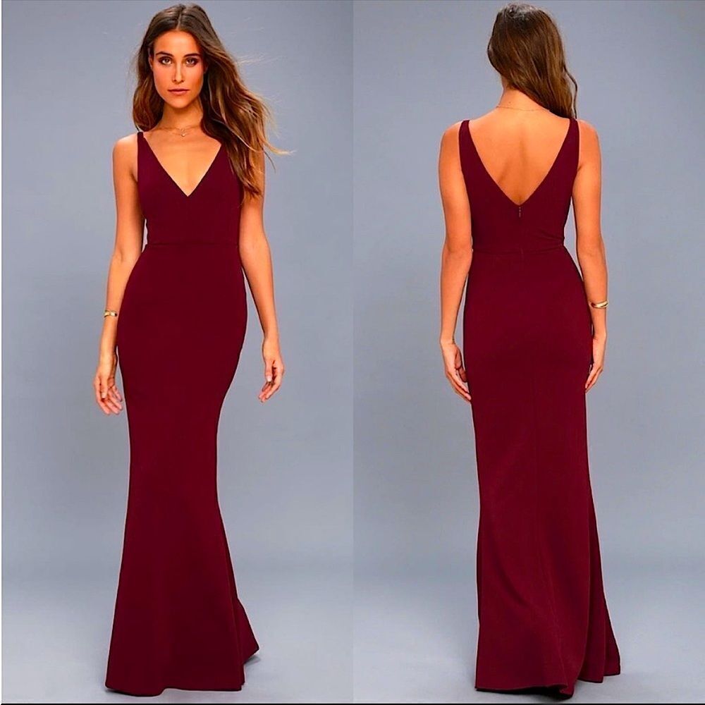 Lulu's Burgundy Maxi Dress